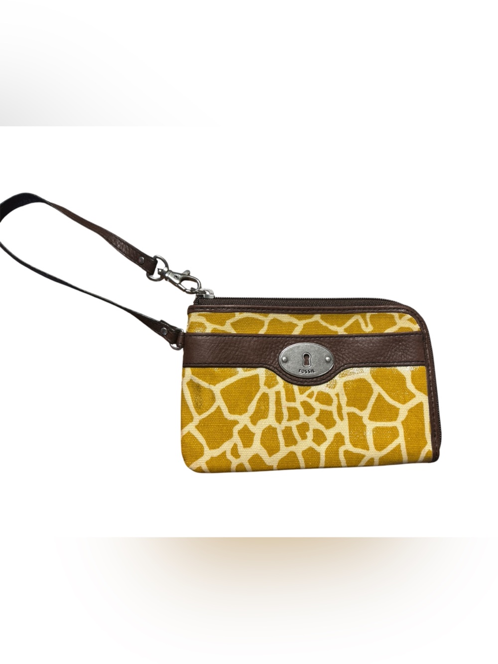 Fossil Giraffe Print Wristlet